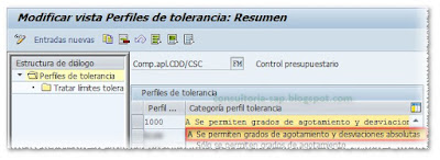 Perfil de Tolerancia SAP FM