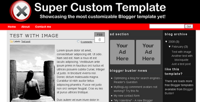 Super Custom Blogger Template