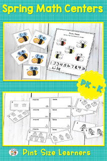 Spring Math Centers and Worksheets for Kindergarten or PreK Your Kindergarten and Pre-K students will love these hands-on spring math centers and the spring math worksheets that make up this resource which is perfect for March or April. Fill your math centers with fun and engaging activities that will keep your students practicing key math skills. Many of the activities in this set are provided in both color and black & white options so you can choose what to print.