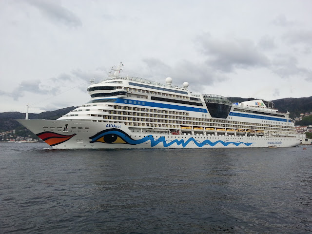 Cruise ship AIDAsol in Bergen, Norway; Cruise Ships in Bergen