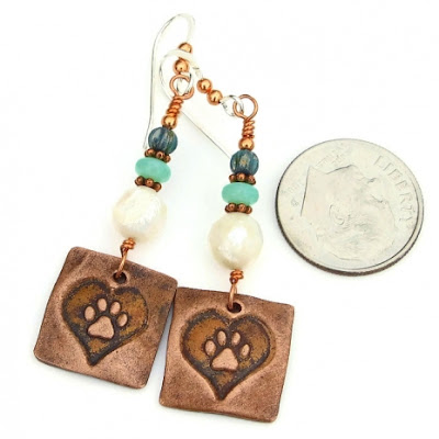 paw print and heart dog jewelry