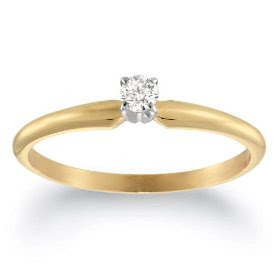 Beautiful Yellow Gold Round Diamond Solitaire Engagement Rings