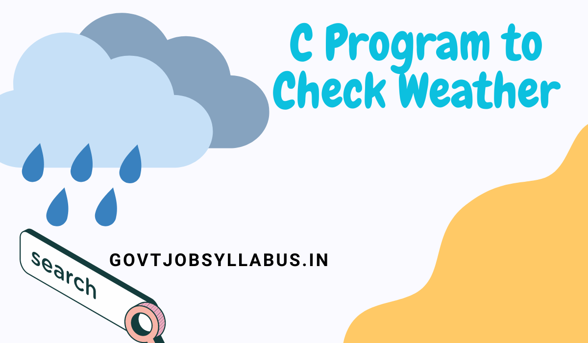 C Program to Check Weather Through API
