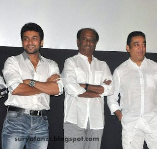 Surya,Rajinikanth and Kamal at kumki audio launch