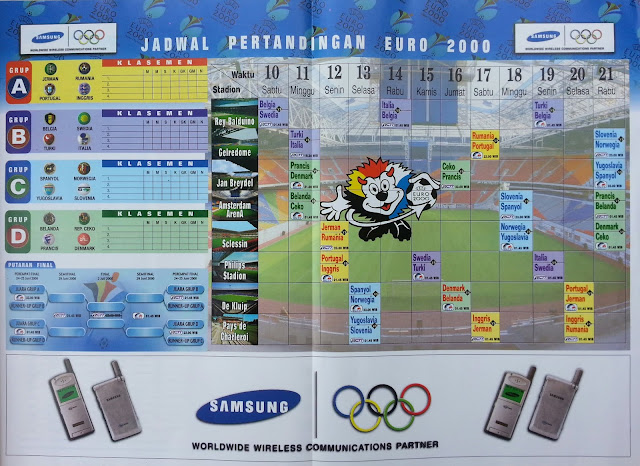 POSTER JADWAL PERTANDINGAN EURO 2000