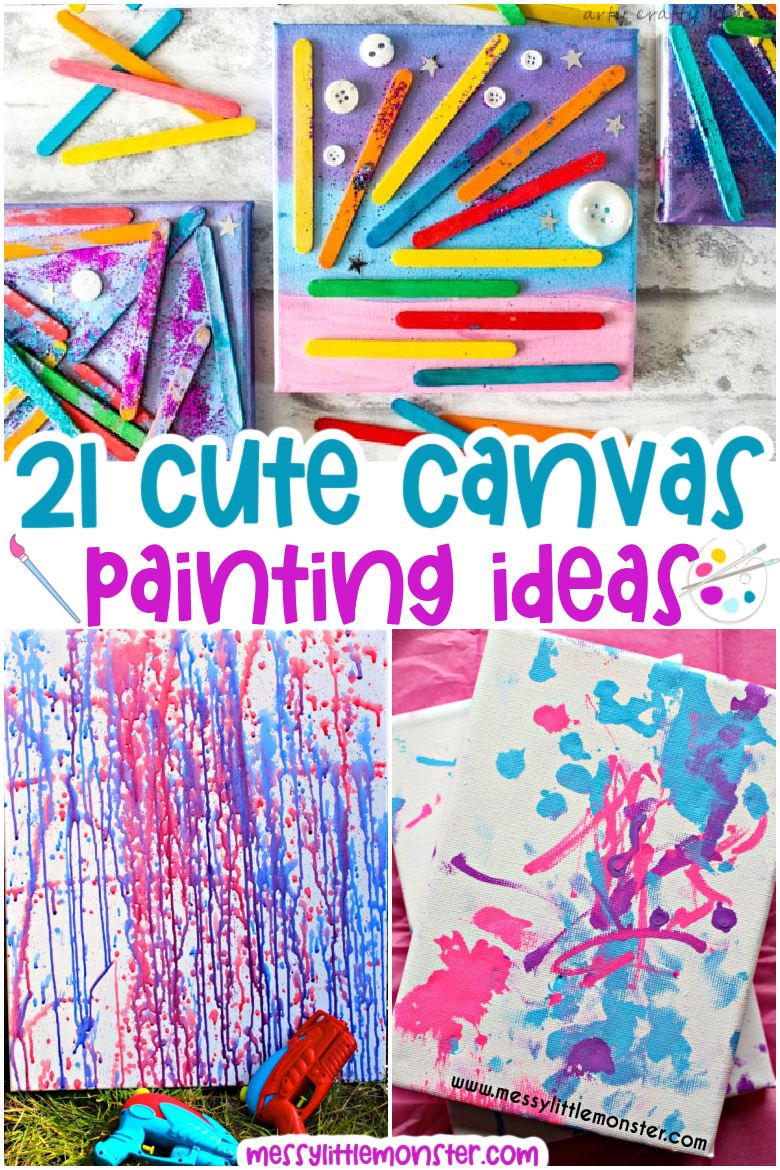 14 Simple Canvas Painting Ideas for Kids - Easy Techniques!