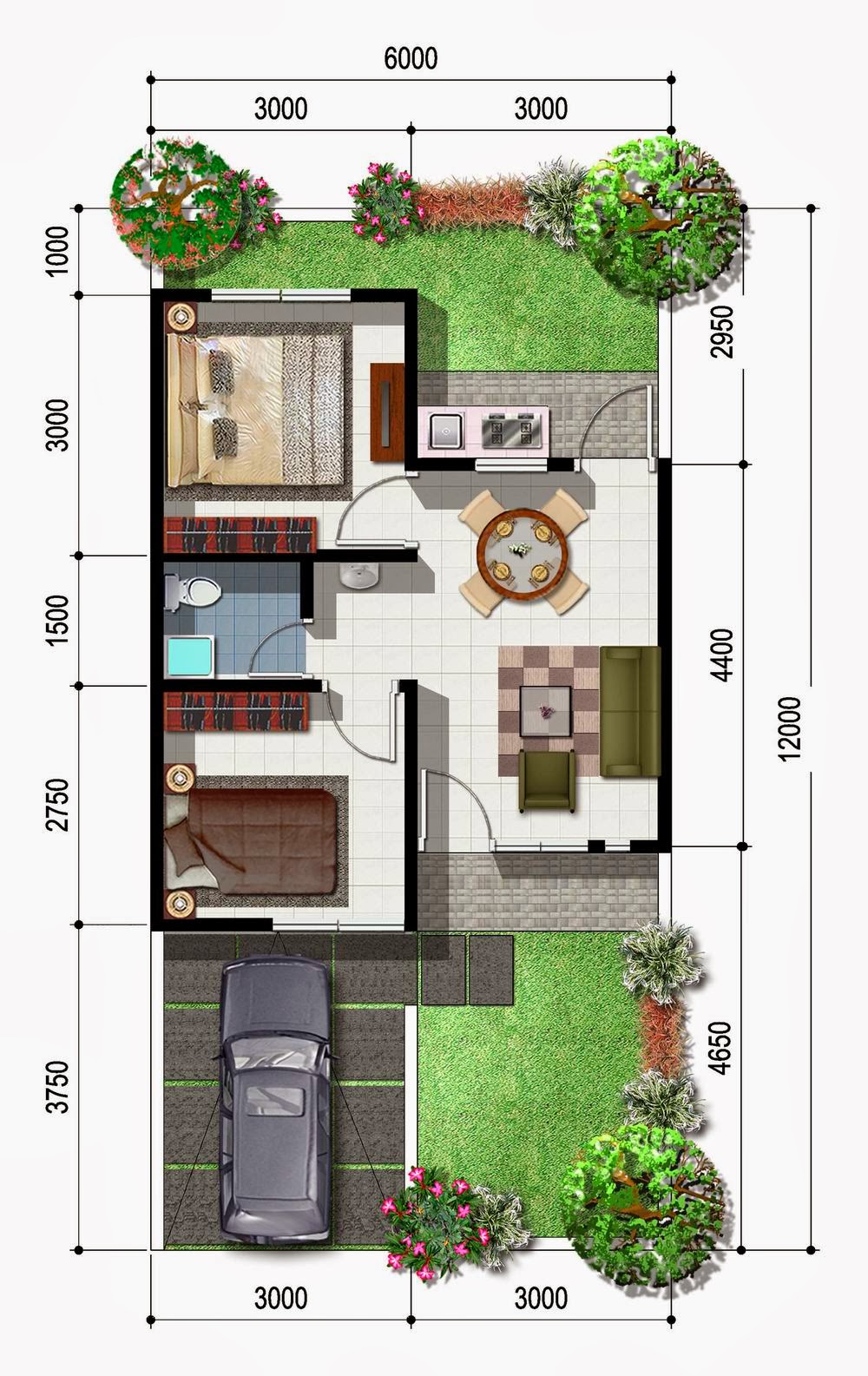 Desain Rumah Sederhana 6 X 9 Arsihome