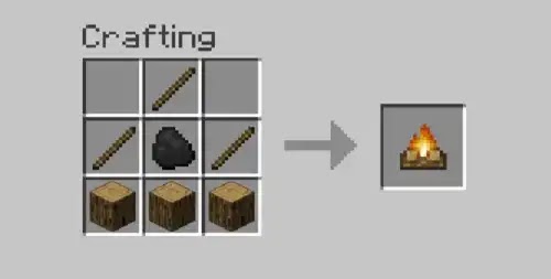 Cara Membuat Api Unggun di Minecraft-3