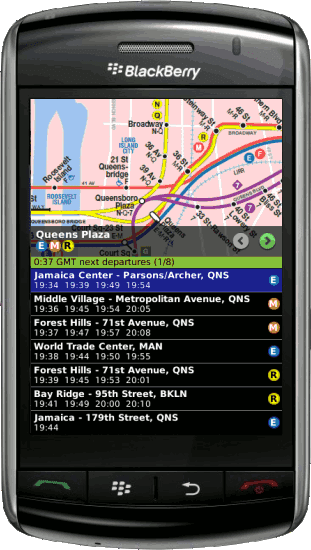 New York Subway Application Blackberry