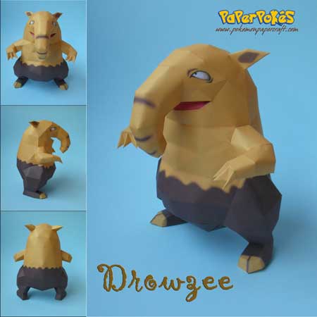 Pokemon Drowzee Papercraft