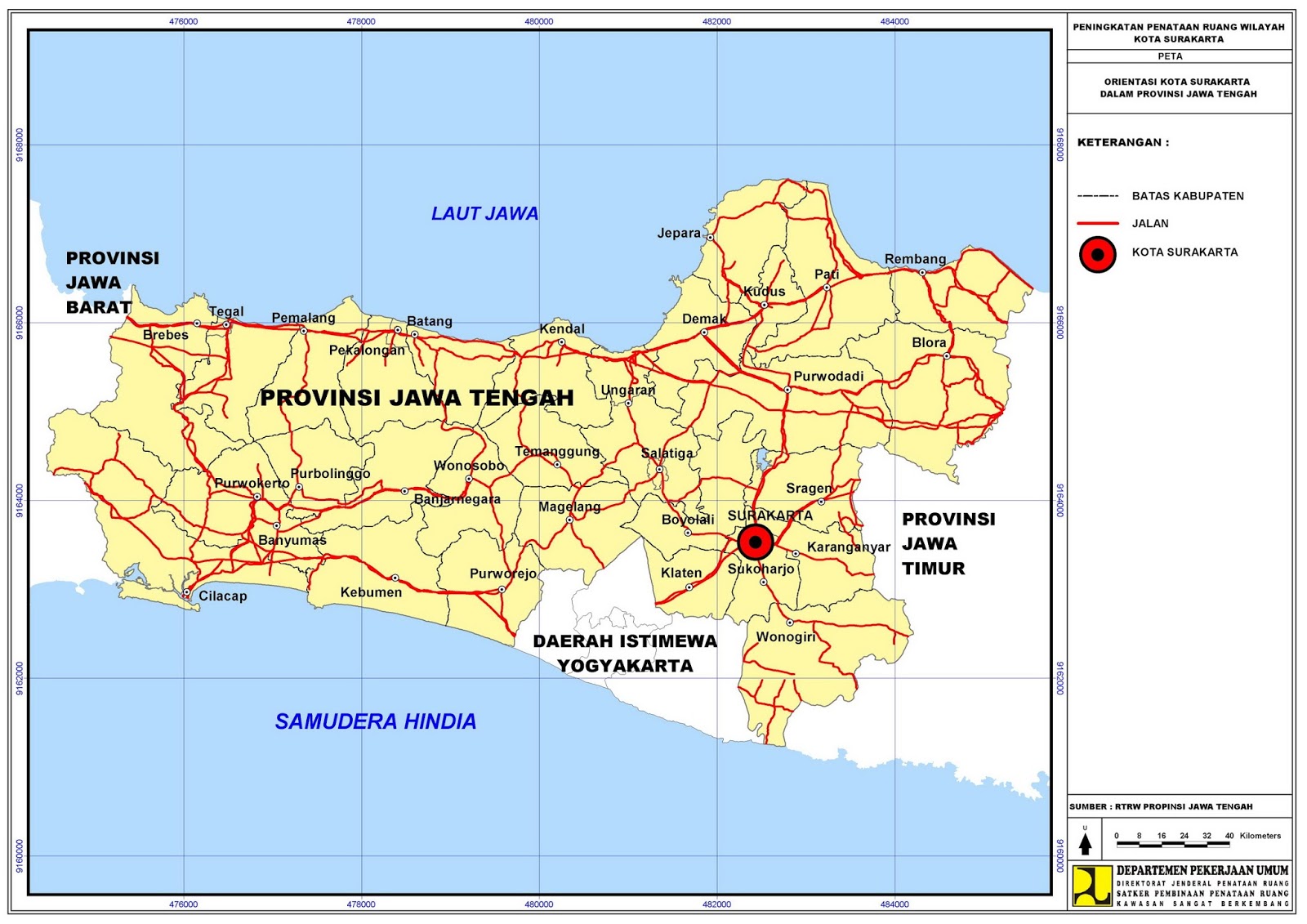  Peta Lengkap Indonesia Peta Orientasi Kota Surakarta 