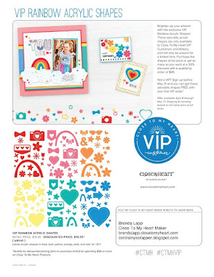 VIP Rainbow Acrylic Shapes Flyer