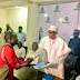 Photos: Buhari meets man who trekked from Lagos to Abuja