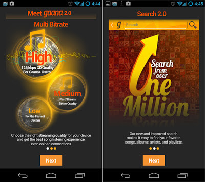 Gaana + music Android Application