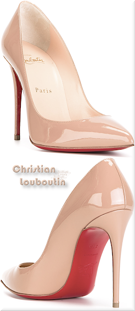 ♦Christian Louboutin neutral Pigalle Follies patent leather pumps #christianlouboutin #shoes #pantone #beige #brilliantluxury