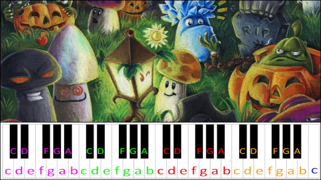 Moongrains (Plants Vs Zombies) Piano / Keyboard Easy Letter Notes for Beginners