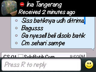 Testimoni review pembeli toko solo-batik