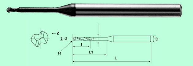 .Dao Phay ngón ngõng trục dài Carbide  