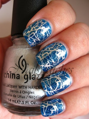 china glaze dorothy who wizard of ooh ahz returns blue jelly glitter nailpolish nailswatches swatch 2009 konadicure konad imageplate m70 silver millennium stamping