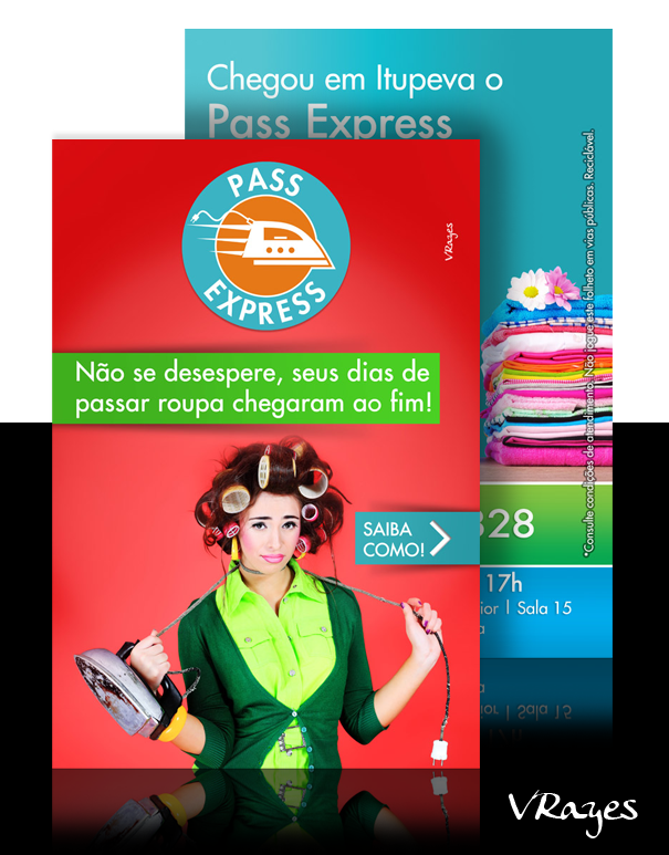 Criação de panfleto e logotipo Pass Express | VRayes