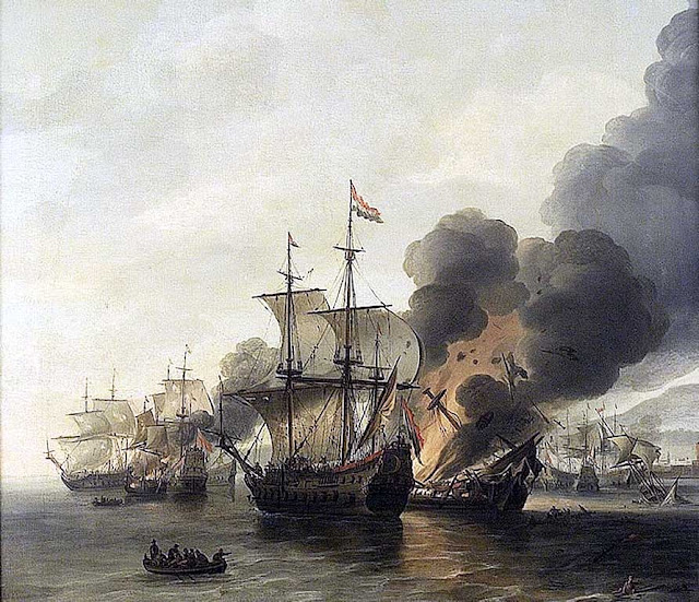 La battaglia di Livorno di Willem Hermansz van Diest, 1756