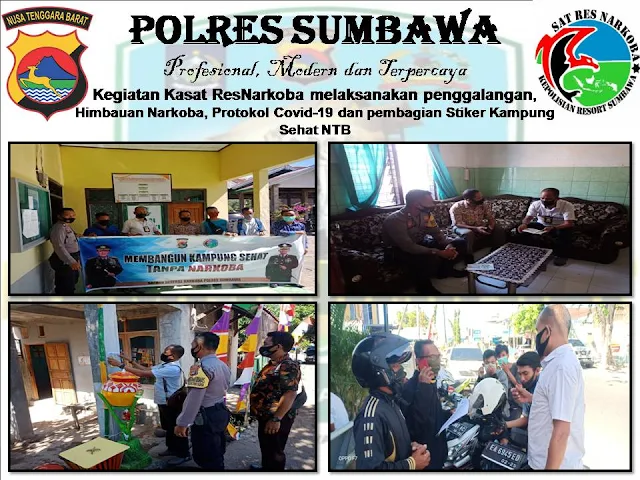 Cegah Narkoba, Polres Sumbawa Datangi Rumah Warga