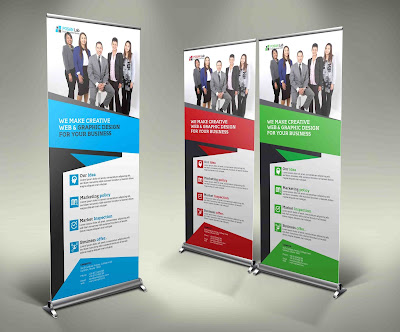 rollup banner, stand banner, road sign