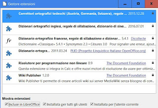 come installare estensioni in libreoffice