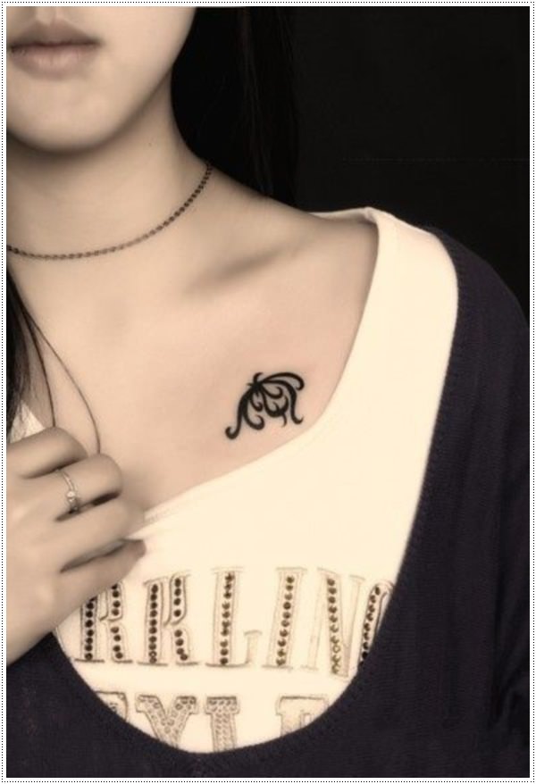 Bonita e elegante tatuagens para meninas no peito - melhor tatuagem ideias de menina