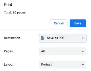 Save Webpage as PDF in Chrome Browser