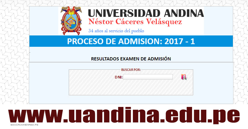 Resultados UANCV: Universidad Andina Publicó Lista de Ingresantes Examen Admisión 2017-1 (Domingo 8 Enero) Universidad Andina «Nestor Caceres Velasquez» (Sedes: Juliaca, Puno, Azángaro, Ayaviri, Ilave) www.­uancv.­edu.­pe