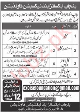 Excise and Taxation Department Management Jobs In Lahore 2024