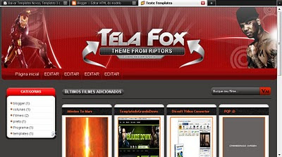baixar template Tela Fox Theme, template Tela Fox Theme, Tela Fox Theme