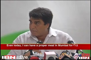 Raj Babbar Claiming Meal @ Rs 12 Only