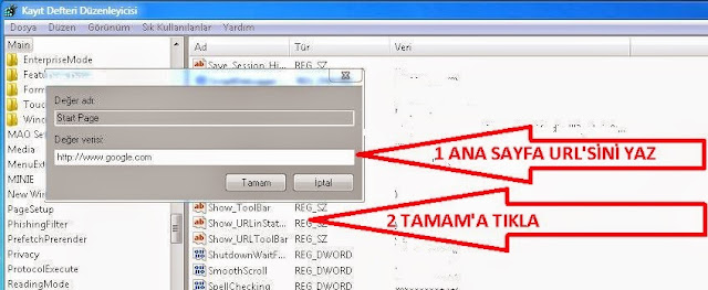 sitenin url'sini yazıp tamam'a tıklamanız yeterli olacaktır