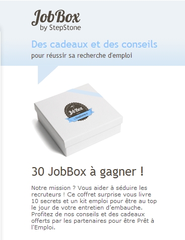 30 coffrets "JobBox"