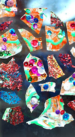 How to make Sparkly Peel and Stick Window Clings with Kids- Fun Art Project