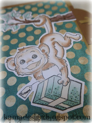 Whiff of joy safari animals card monkey