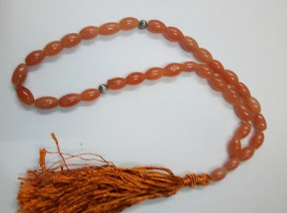 Orange Agate Gemsont Tasbeeh 