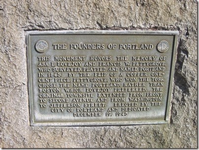 IMG_3557 The Founders of Portland Monument in Tom McCall Waterfront Park in Portland, Oregon on September 10, 2008