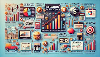 Here is the infographic-style image illustrating Inflation in Pakistan: Understanding Its Impact and Exploring Smart Earning Strategies.