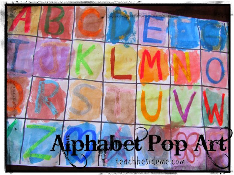 alphabet pop art ideas for kids