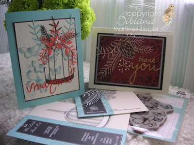 two fall cardsusing memory box dies