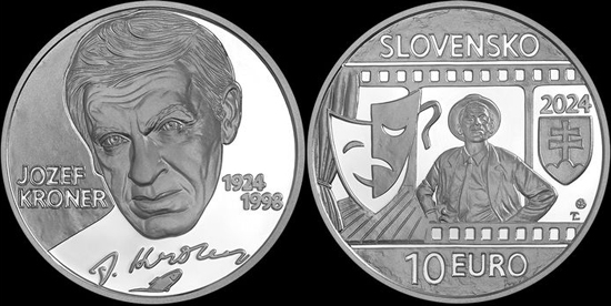 Slovakia 10 euro 2024 - Centenary of the birth of Jozef Kroner