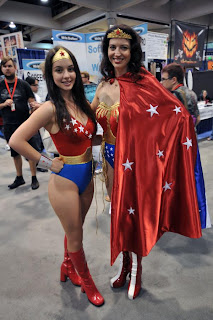 Wonder Girl and Wonder Woman at Comic Con 2010