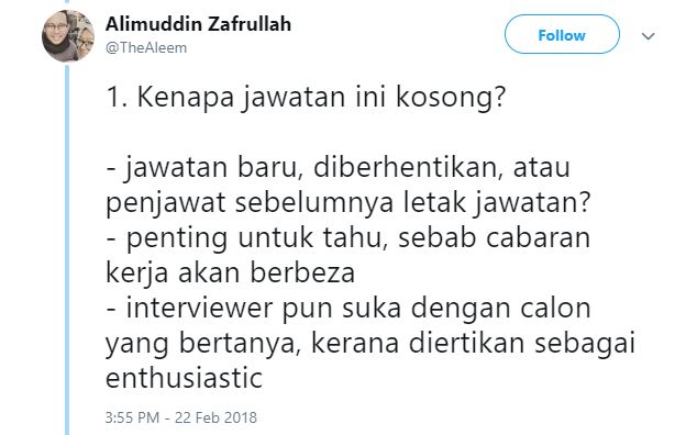 6 Soalan Cepumas Yang Anda Perlu Tanya Kepada Penemuduga 