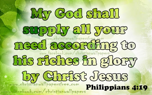 Philippians 4 : 19 - Desktop Bible Verse