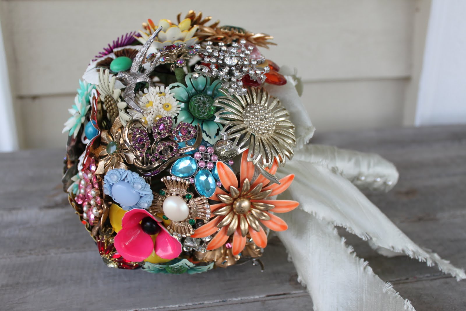 A Vintage Brooch Bouquet.