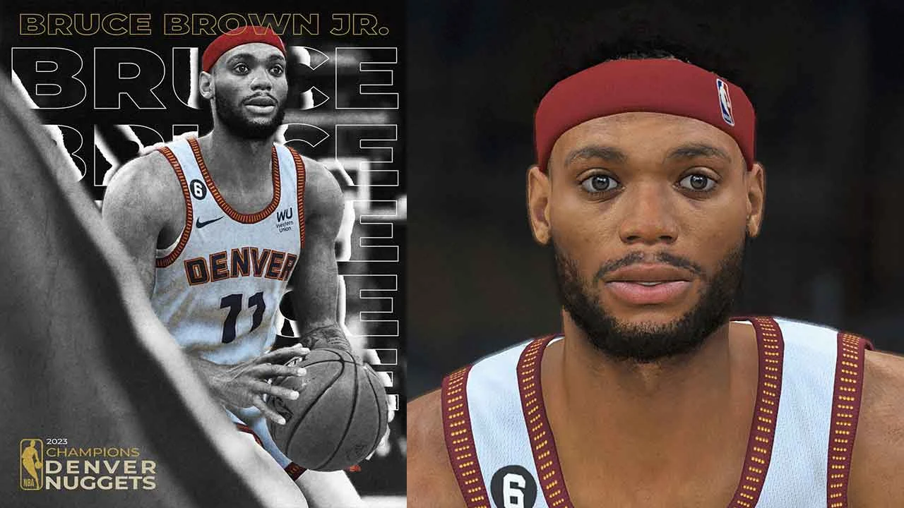 NBA 2K23 Bruce Brown Cyberface