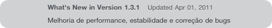 Aviso na App Store informando que há uma nova versão do aplicativo